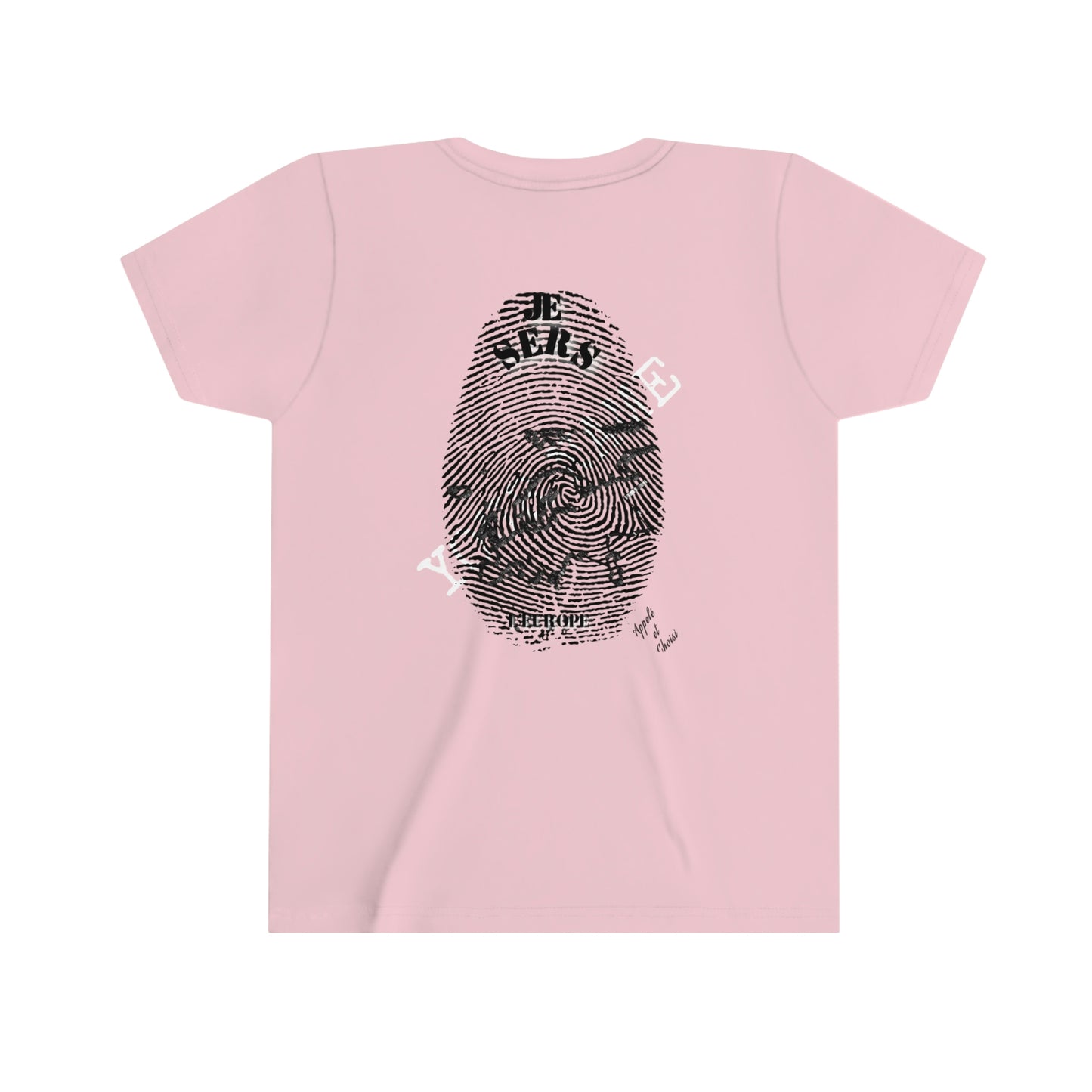 French || Youth Unisex I Serve Europe Personalized Fingerprint T-Shirt