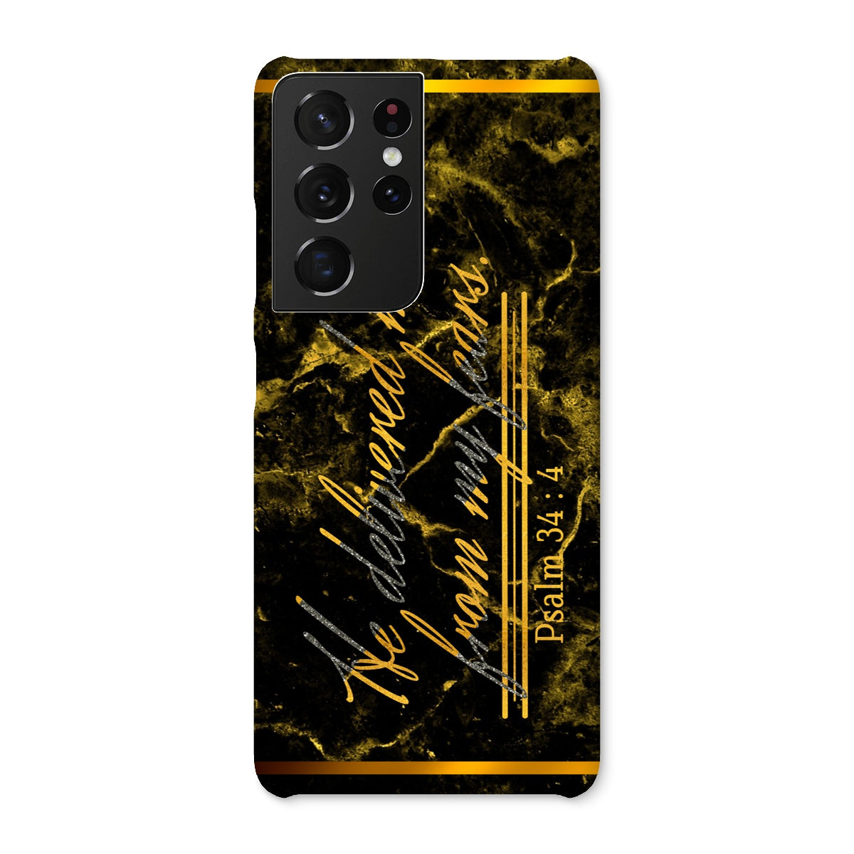 Delivered from My Fears || Psalm 34:4 Snap Phone Case