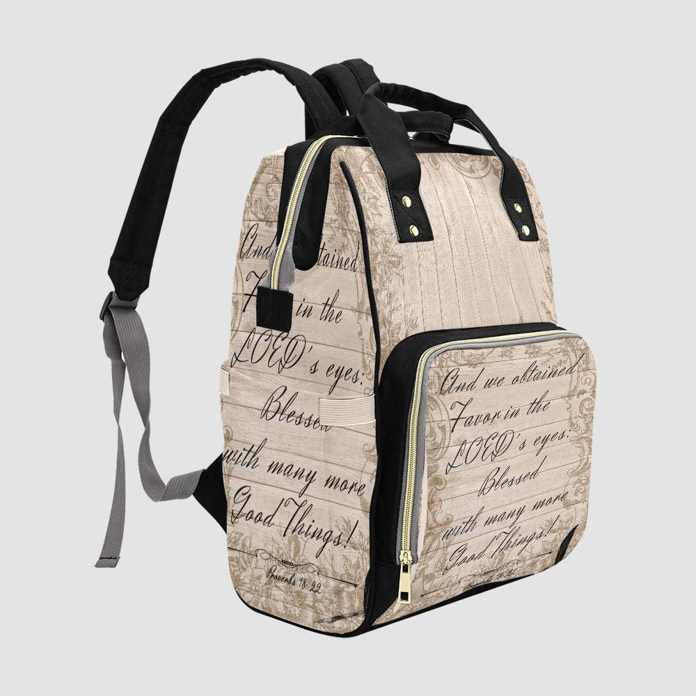 Proverbs 18:22 Vintage Diaper Backpack