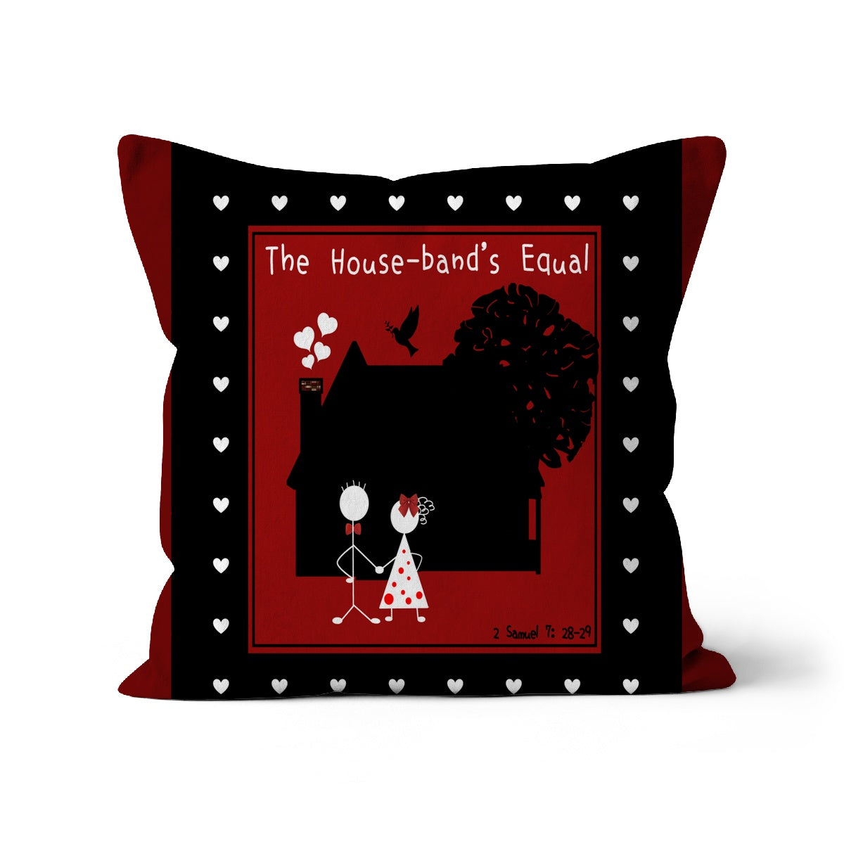 English || Her House-Band's Equal Faux Suede Cushion
