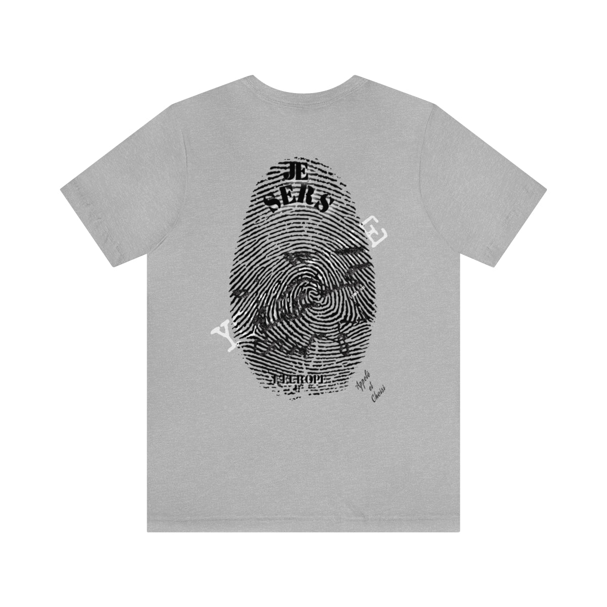 French || Adult Unisex I Serve Europe Personalized Fingerprint Tee