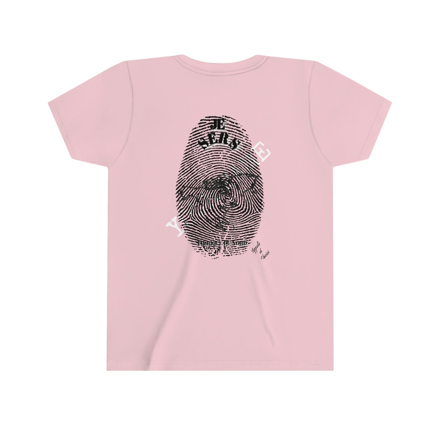 French || Youth I Serve North America Personalized Fingerprint T-Shirt