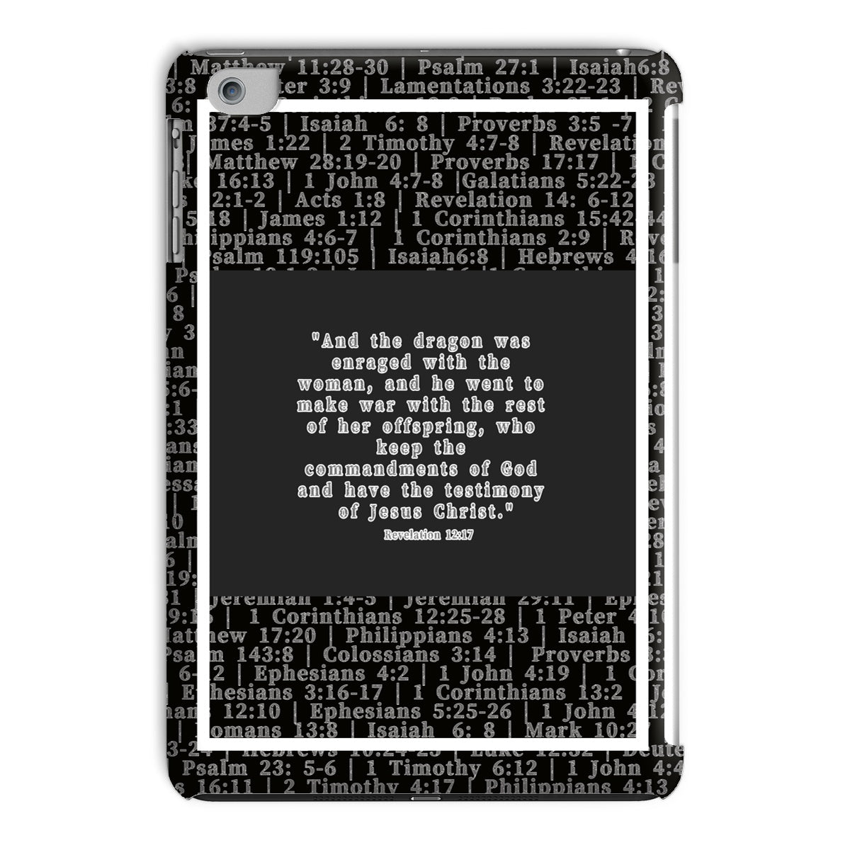 Revelation 12:17 Verse iPad Case