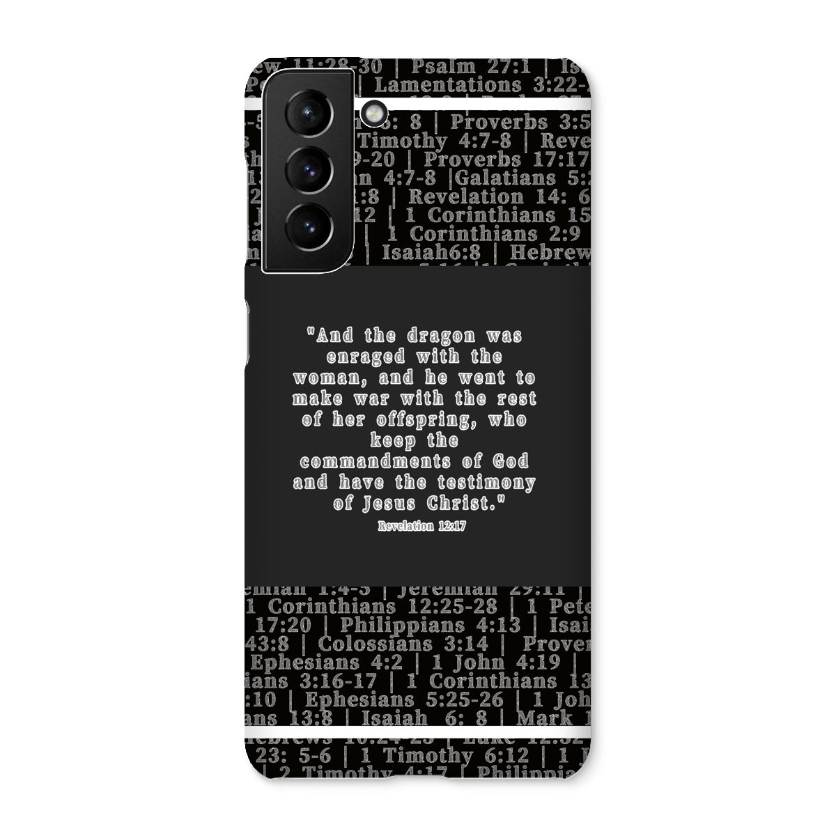 Revelation 12:17 Verse Snap Phone Case
