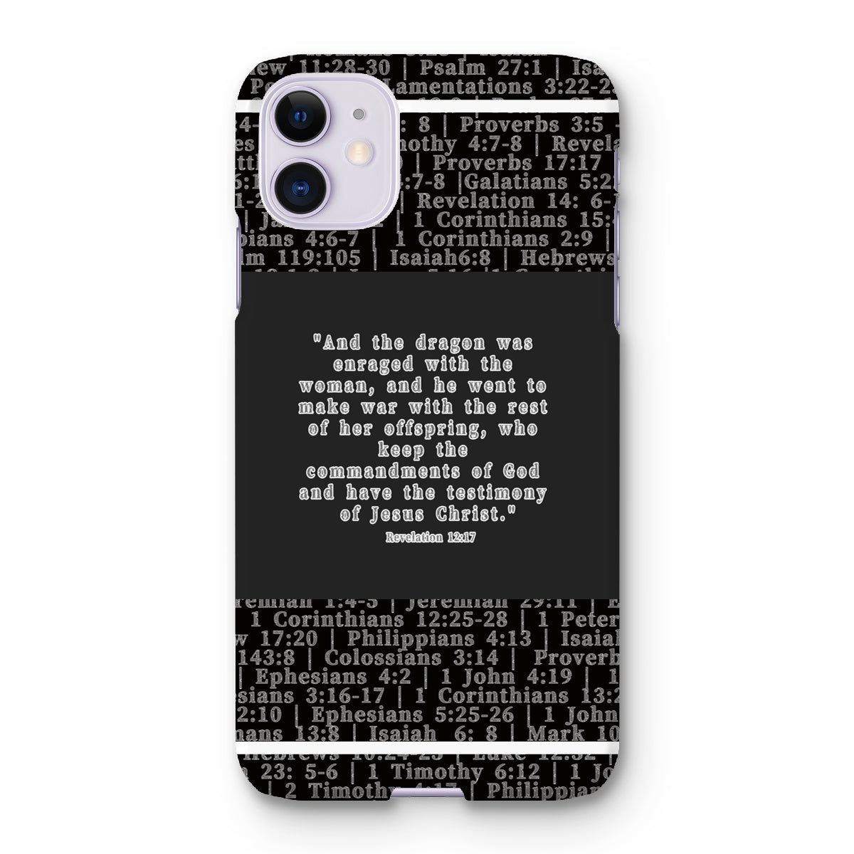 Revelation 12:17 Verse Snap Phone Case