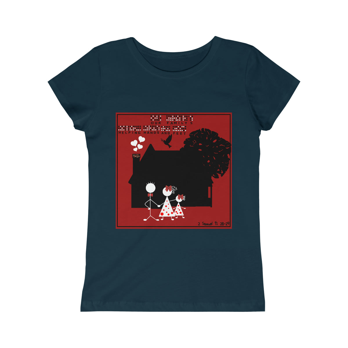 Braille || Youth Girl's Family-Band Matching Princess Tee