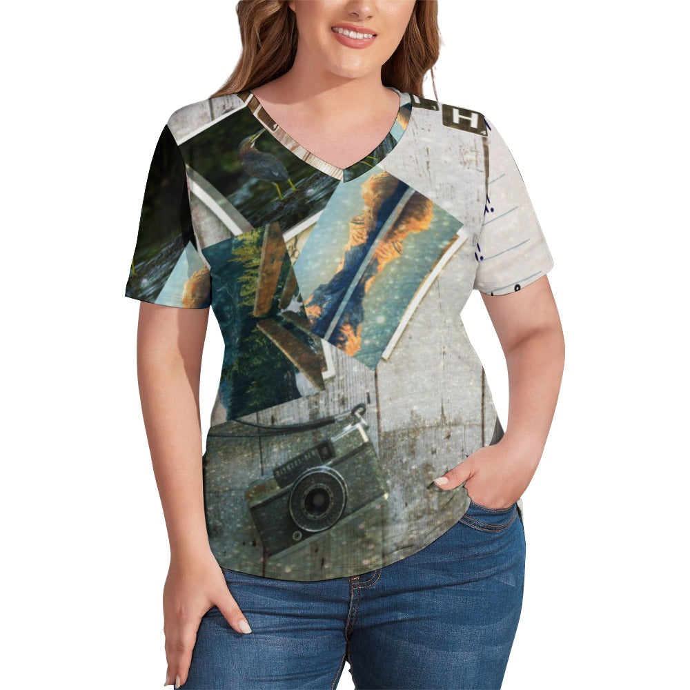 Blood of Jesus Ladies' V-Neck Blouse