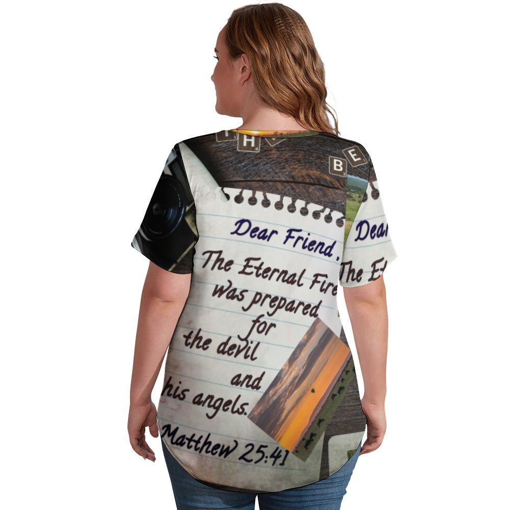 The Eternal Fire Truth Ladies' V-Neck Blouse