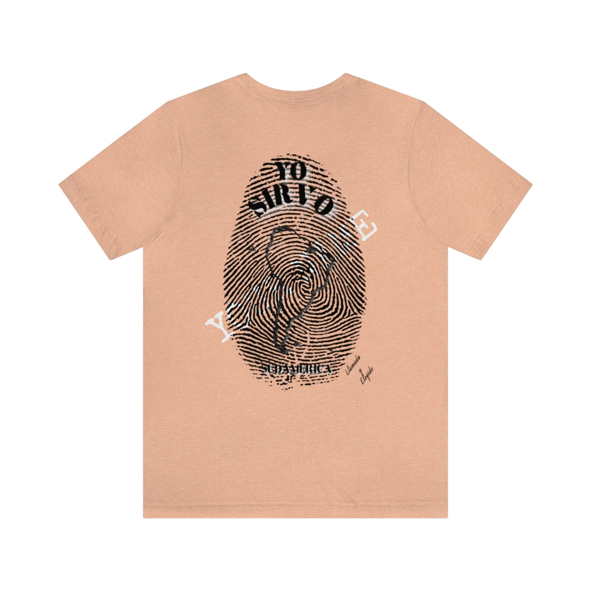 Spanish || Adult Unisex I Serve South America Personalized Fingerprint Tee