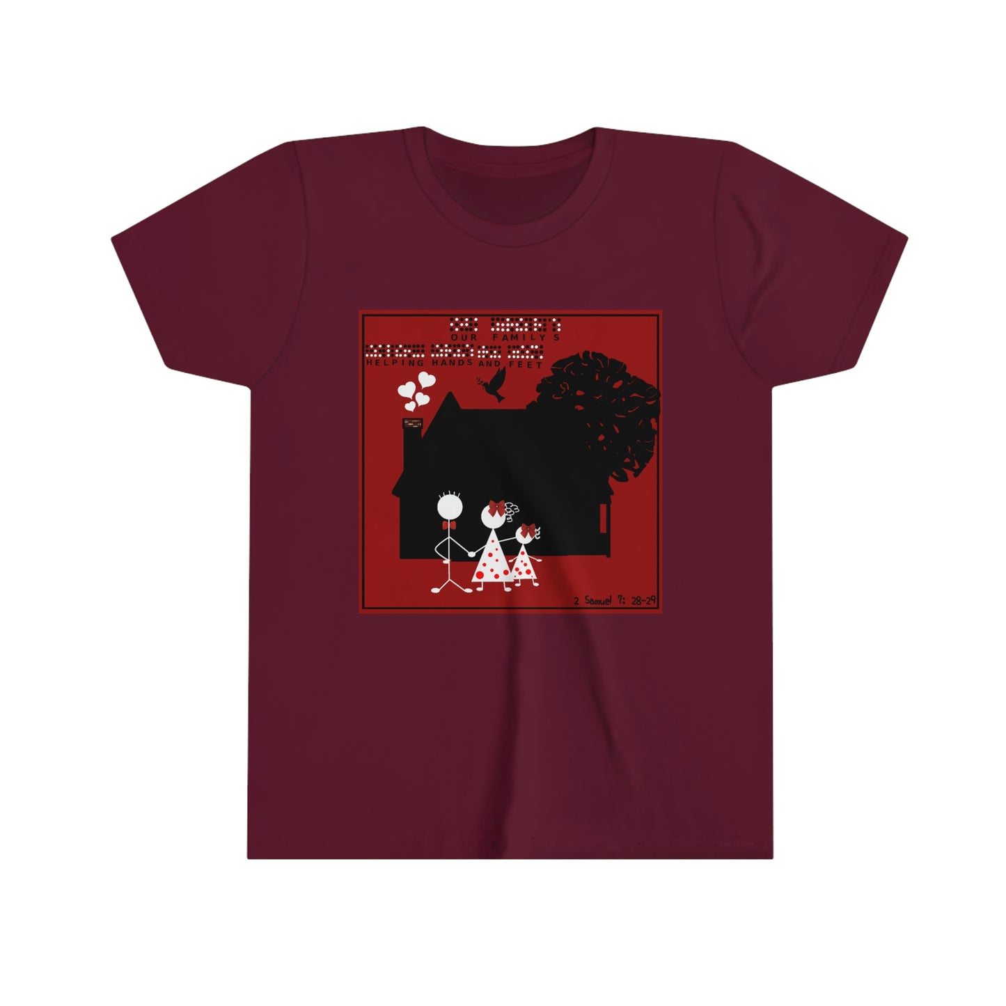 Braille || Youth Girl's Family-Band T-Shirt