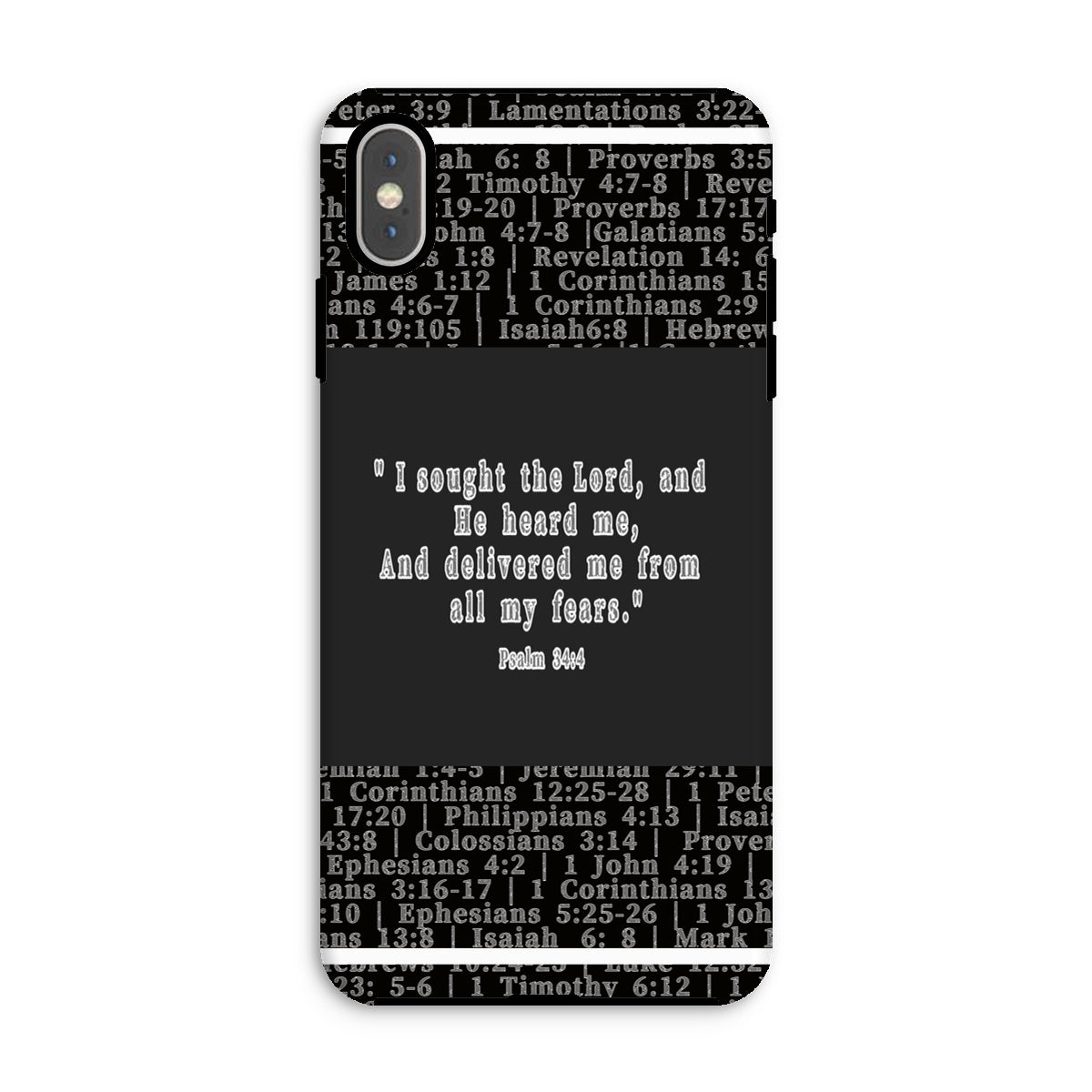 Psalm 34:4 Verse Tough Phone Case