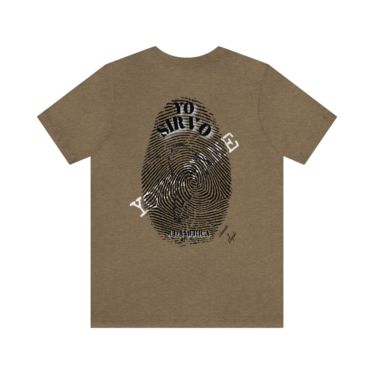 Spanish || Adult Unisex I Serve South America Personalized Fingerprint Tee