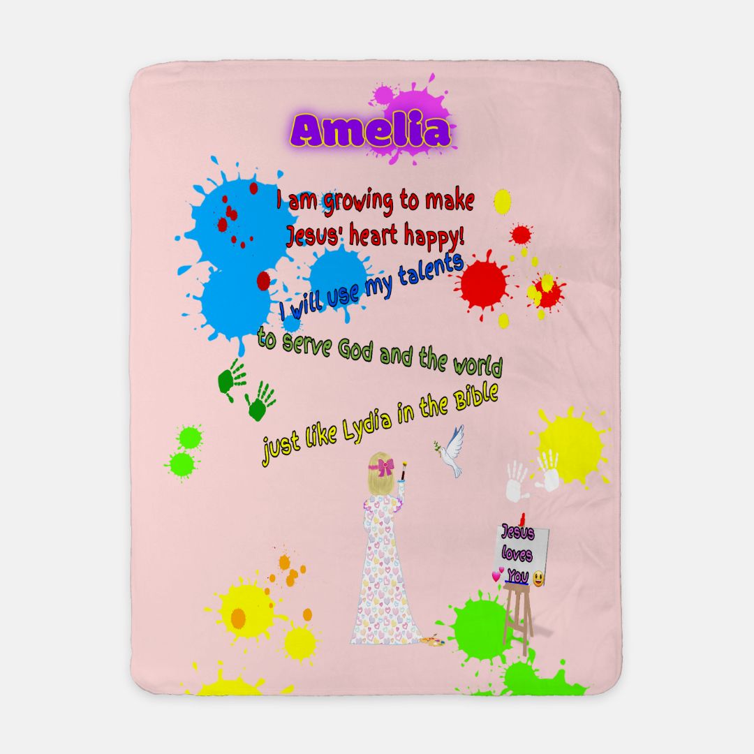 Making Jesus Merry Like Lydia Girl's Sherpa Blanket