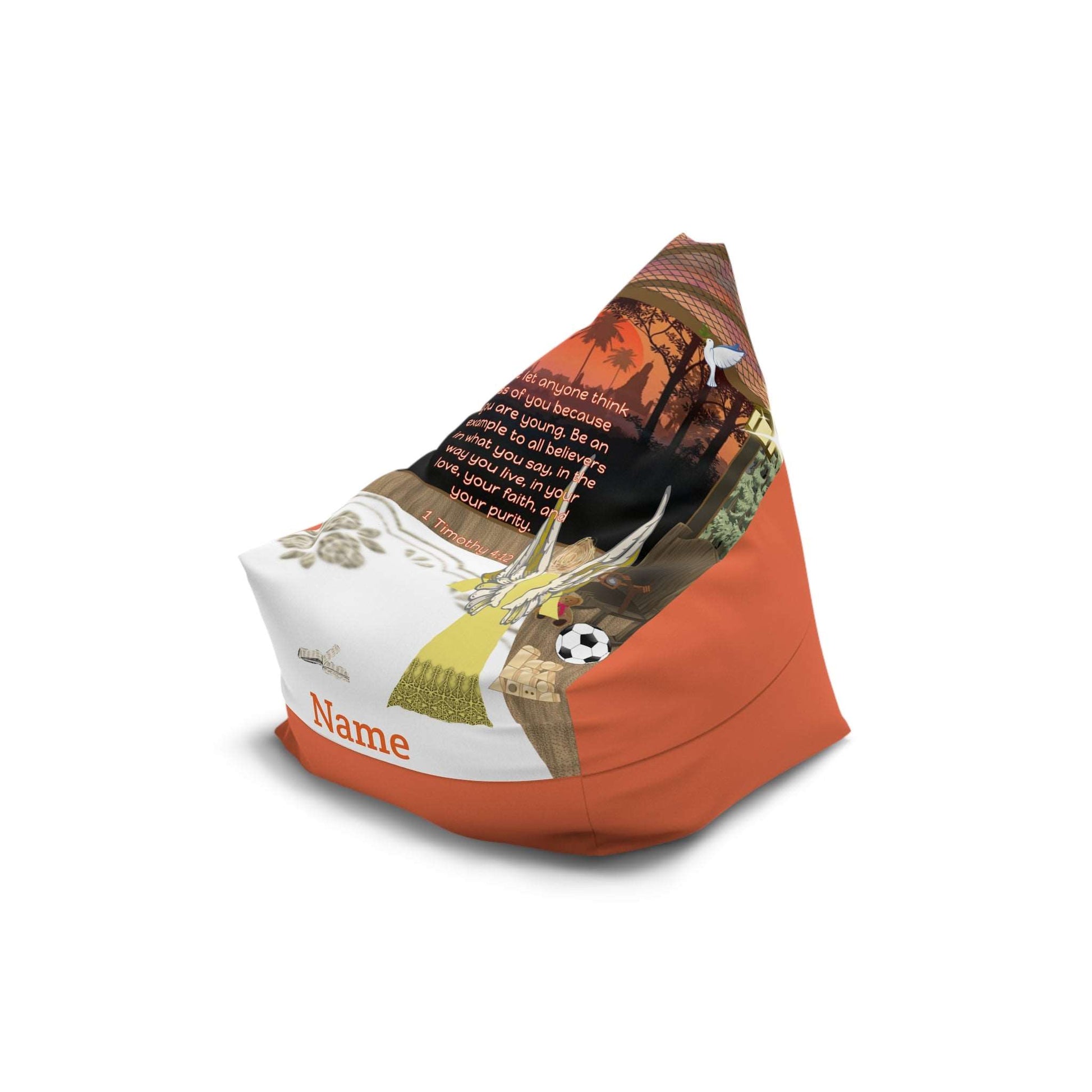 1 Timothy 4:12 Amazon Rainforest Bean Bag Chair Cover