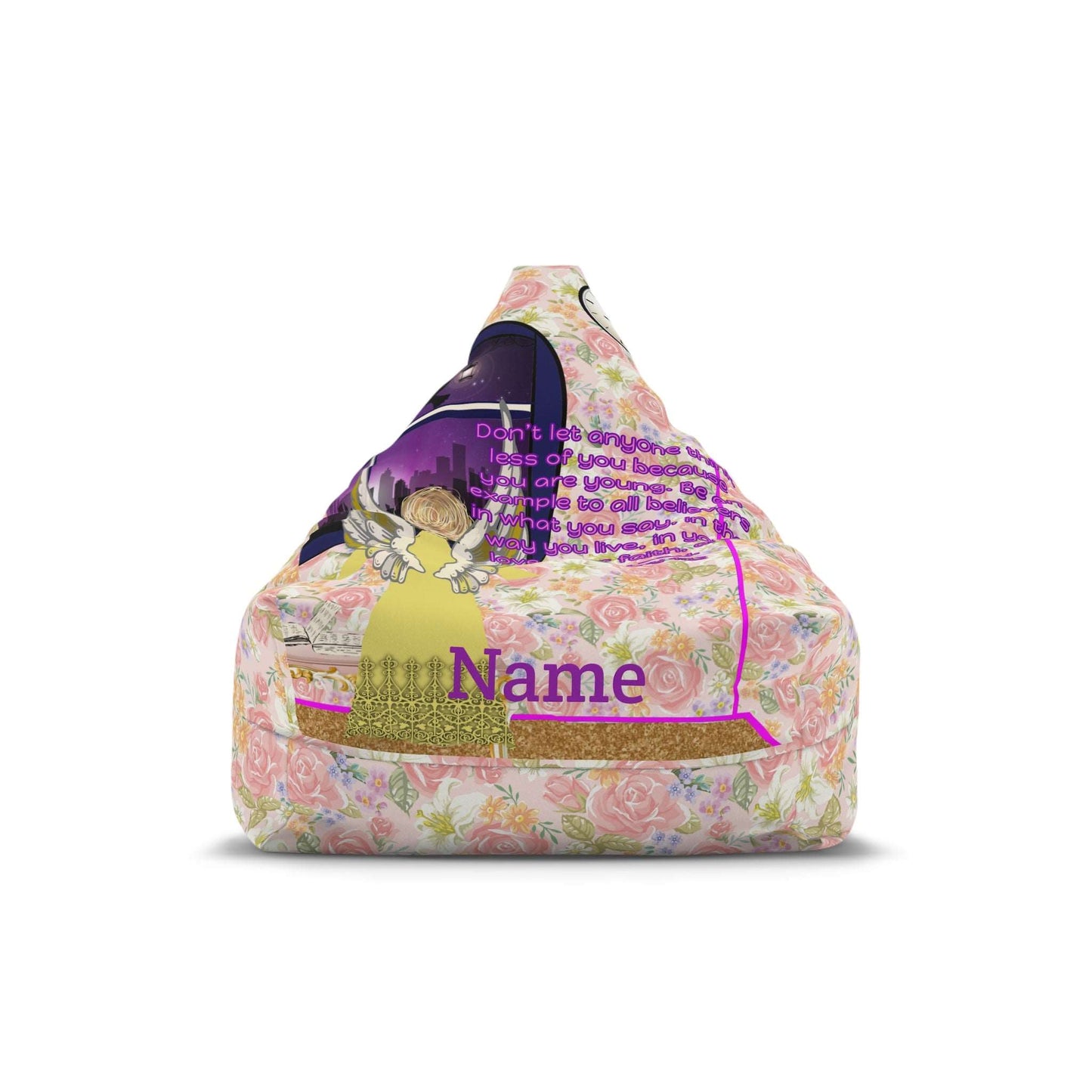 1 Timothy 4:12 Europe Bean Bag Chair Cover, Pink