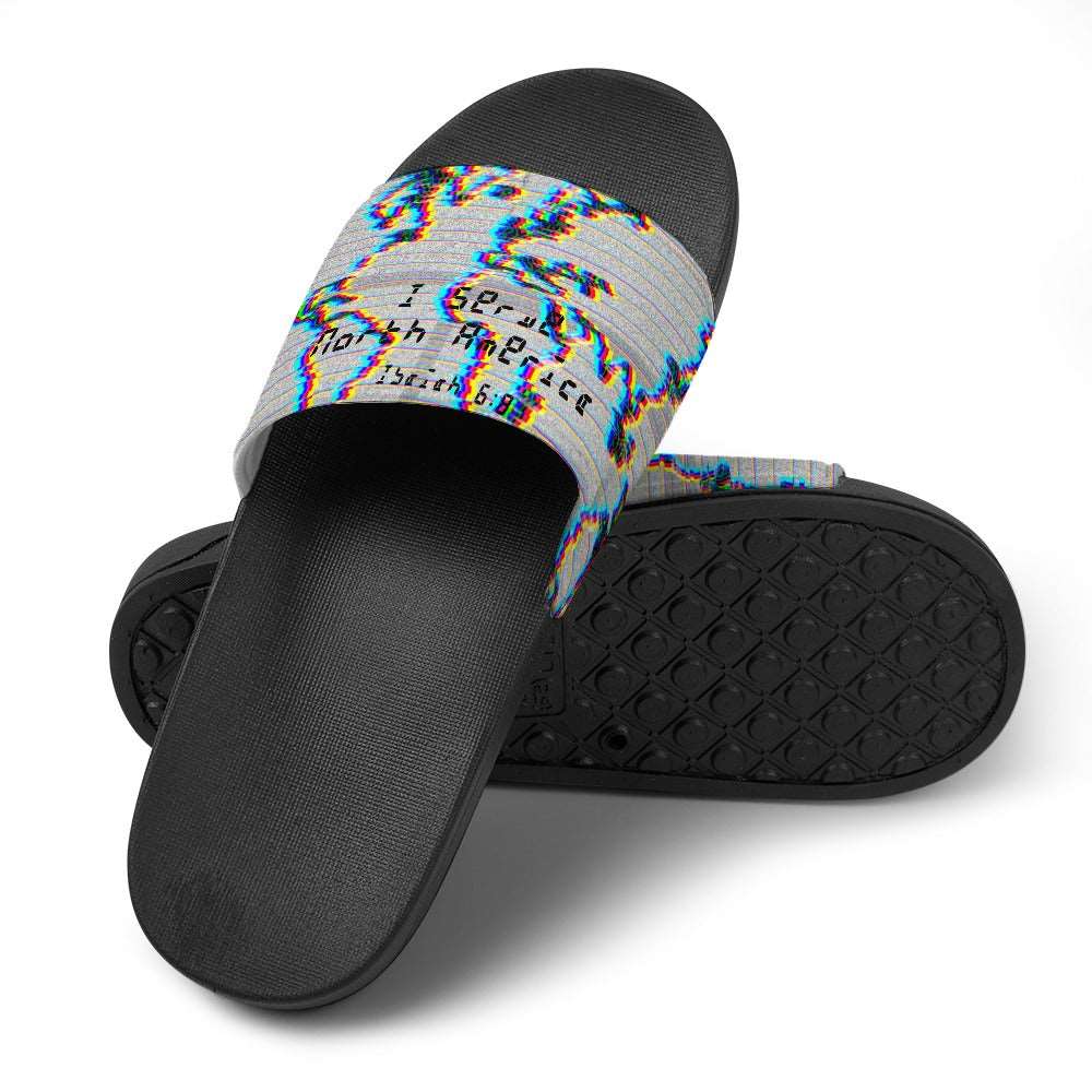 Adult Unisex I Serve North America Chromatic Slippers ***