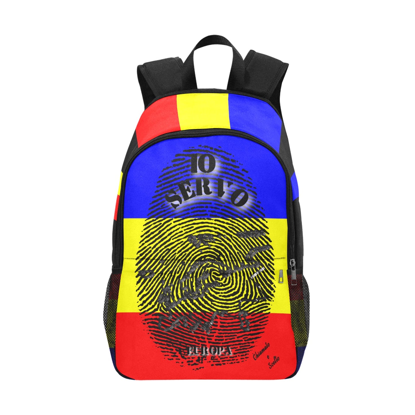 Multilanguage Tricolor I Serve Europe Backpack
