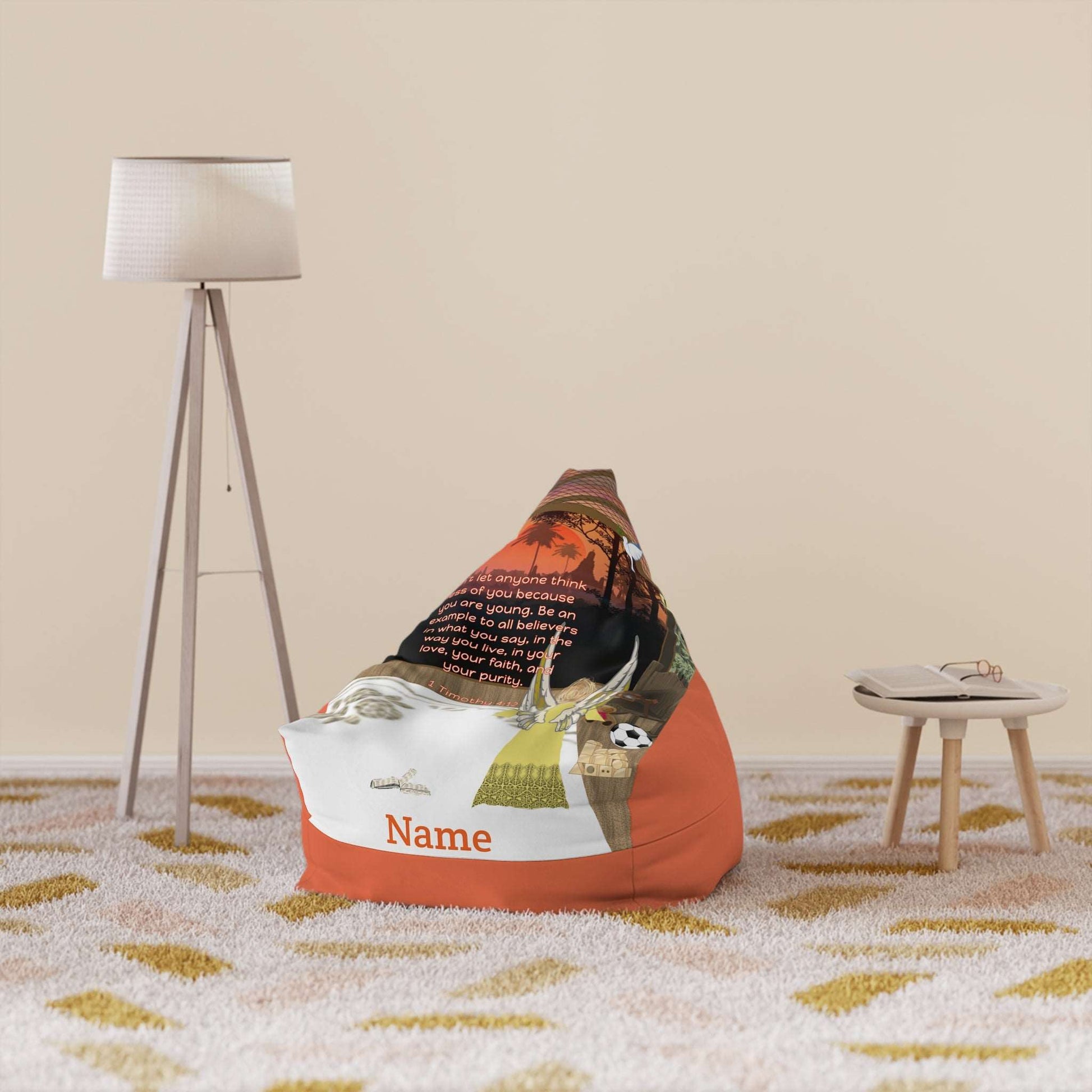 1 Timothy 4:12 Amazon Rainforest Bean Bag Chair Cover