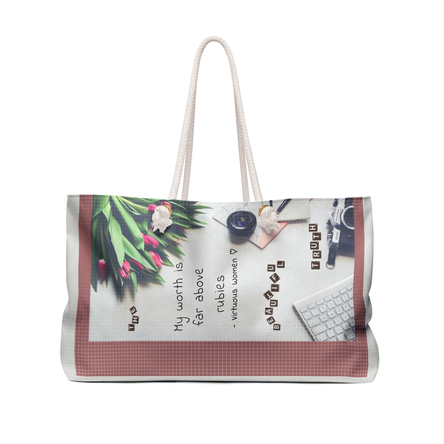 English || Virtuous Woman Weekender Tote