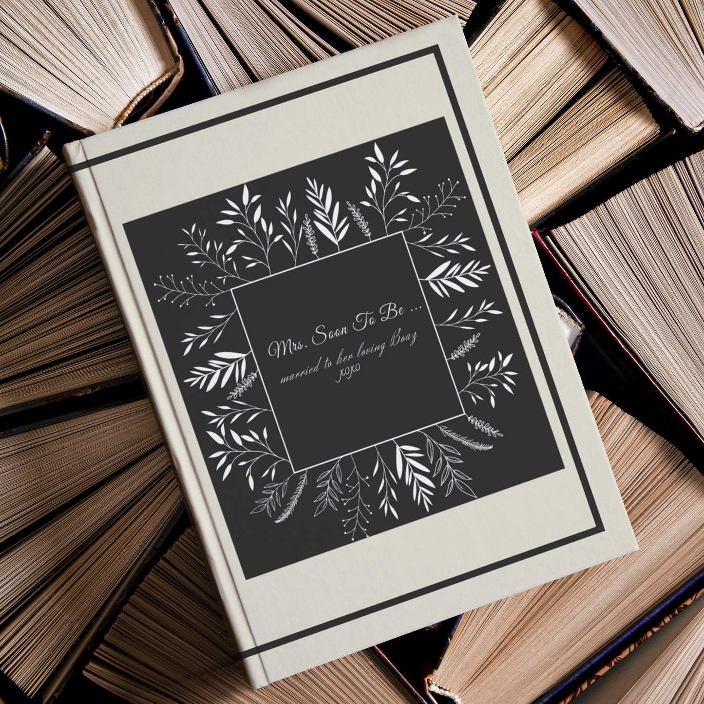 Black Framed Mrs. Soon to Be Journal