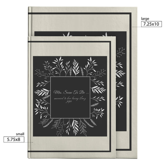 Black Framed Mrs. Soon to Be Journal