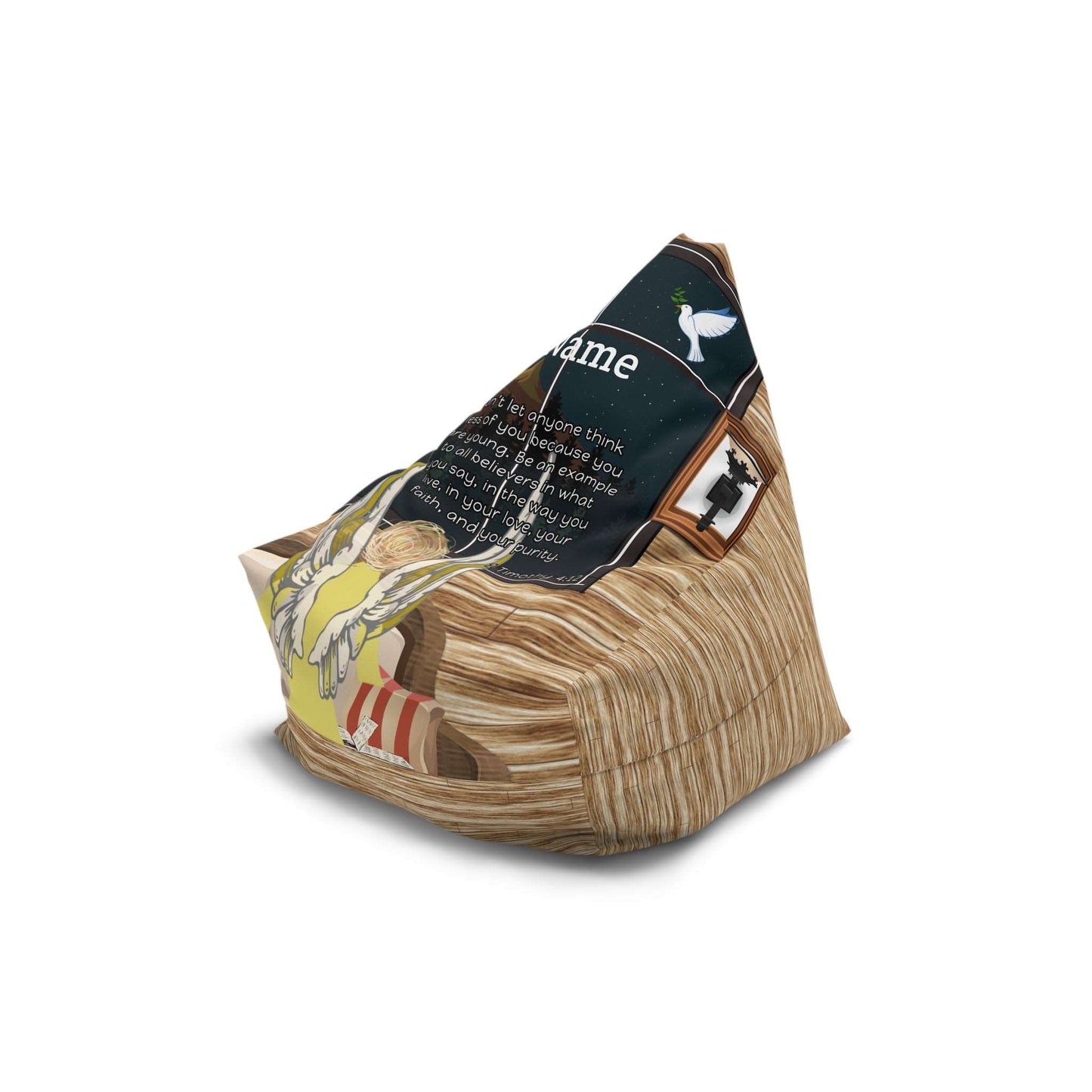1 Timothy 4:12 Mount Cabin Bean Bag Chair Cover