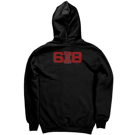 Youth Unisex 6I8 Saved to Serve Sleeve Hoodie