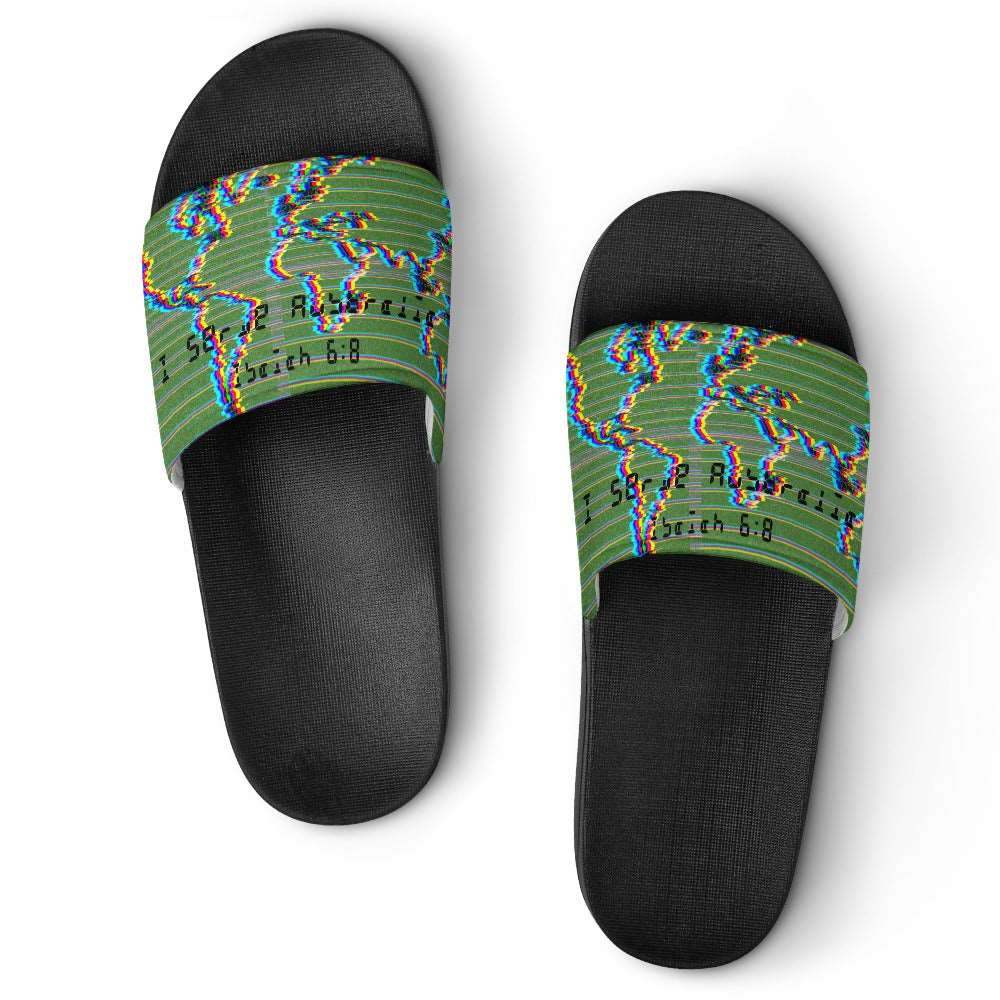 Adult Unisex I Serve Australia Chromatic Slippers ***