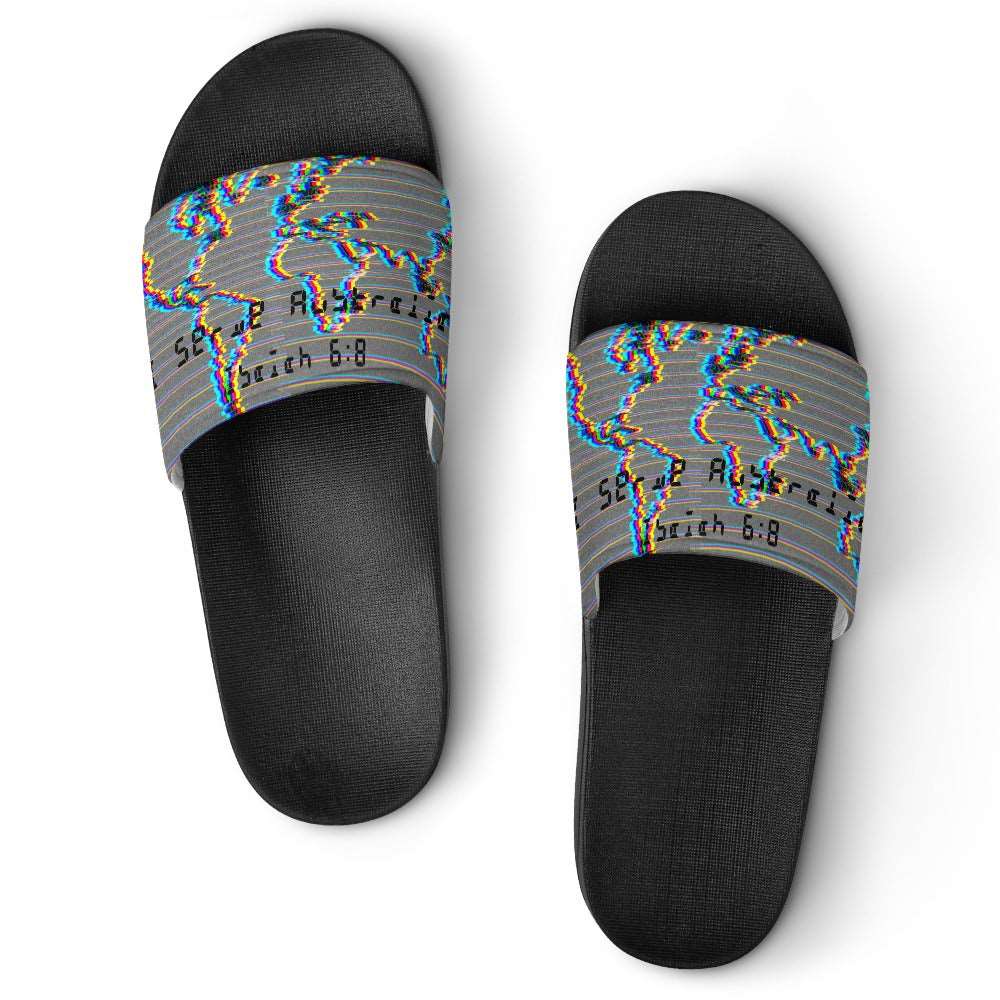 Adult Unisex I Serve Australia Chromatic Slippers ***