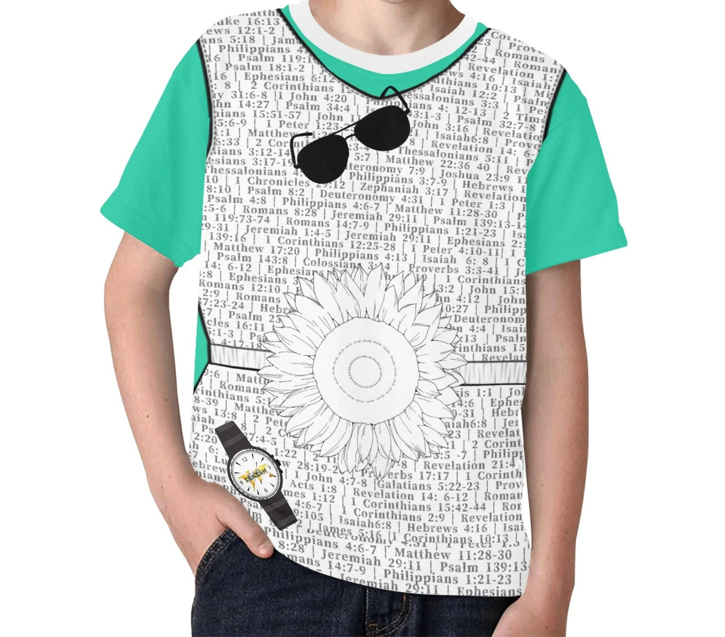 Youth Girl Psalm 46:10 Covered T-Shirt