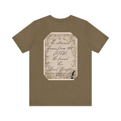 Mama's Vintage Proverbs 18:22 Jersey Tee