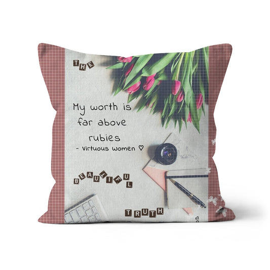 English || Virtuous Woman Cushion