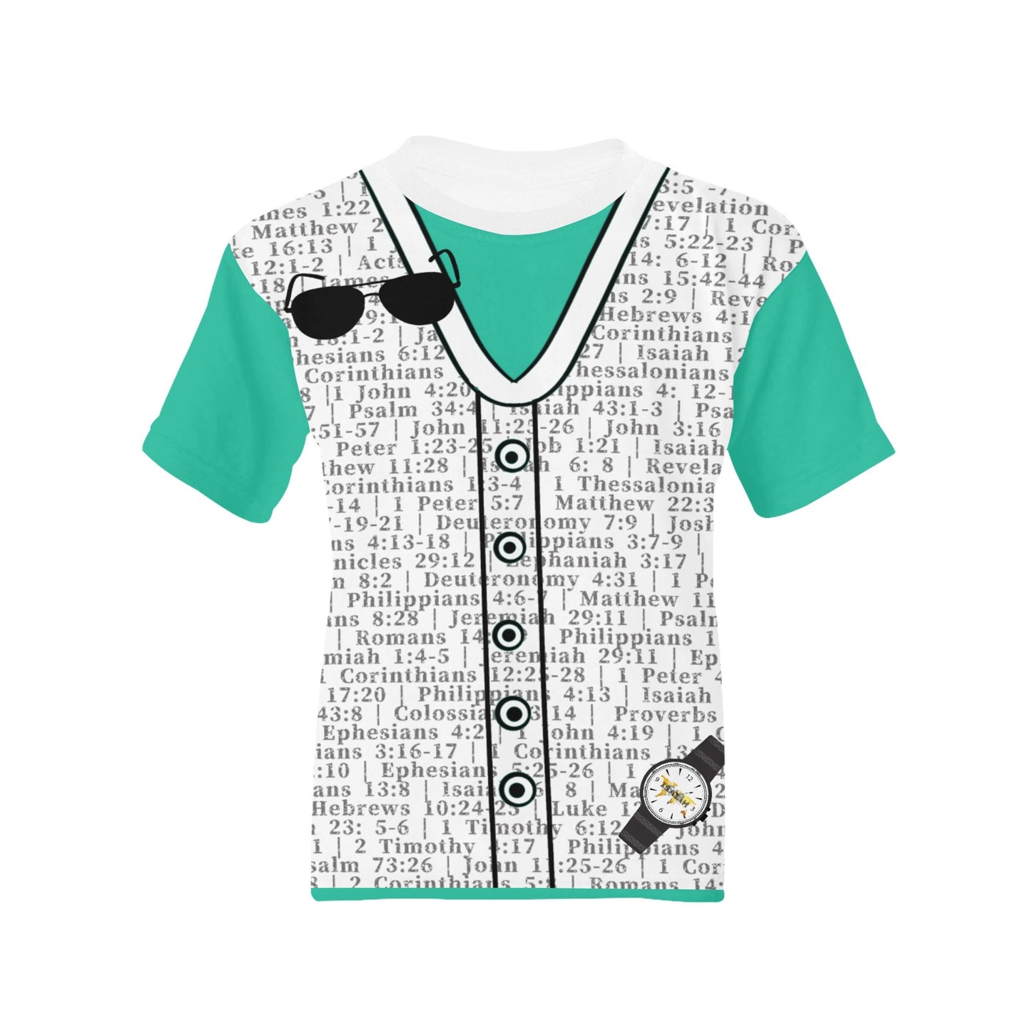 Youth Girl 1 Thessalonians 5:17 Covered T-Shirt
