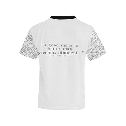 Youth Unisex Ecclesiastes 7:1 Covered T-Shirt