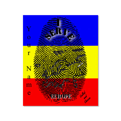 English || I Serve Europe Framed Canvas 16x20 Inch