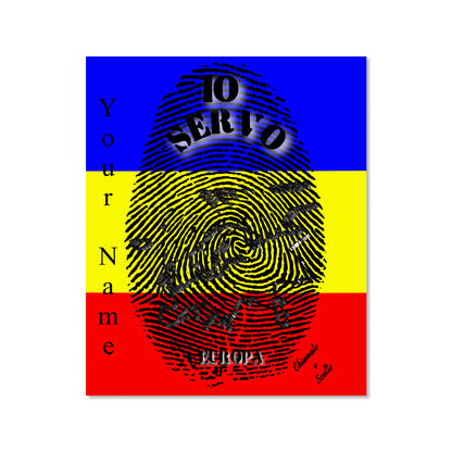 Italian || I Serve Europe Frame Canvas, 16x20 Inch