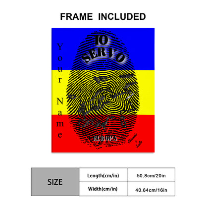 Italian || I Serve Europe Frame Canvas, 16x20 Inch