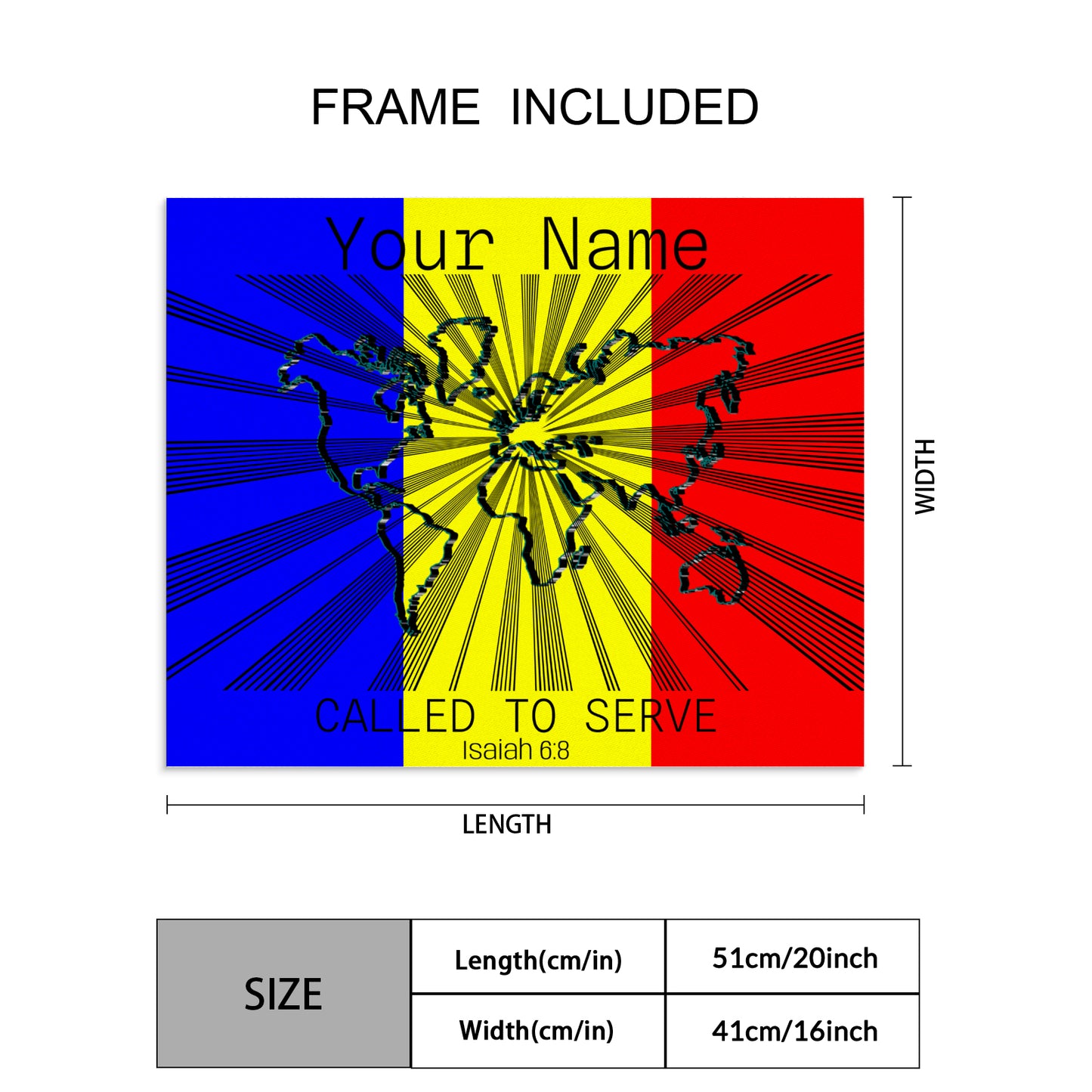 Called to Serve Europe Frame Canvas, 20x16 Inch