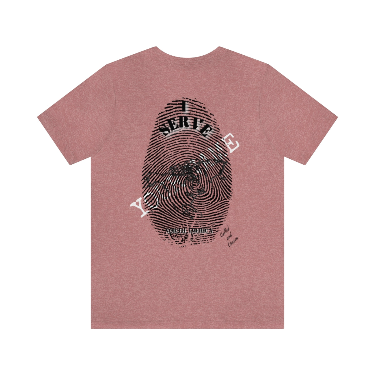 English || Adult Unisex I Serve North America Personalized Fingerprint Tee