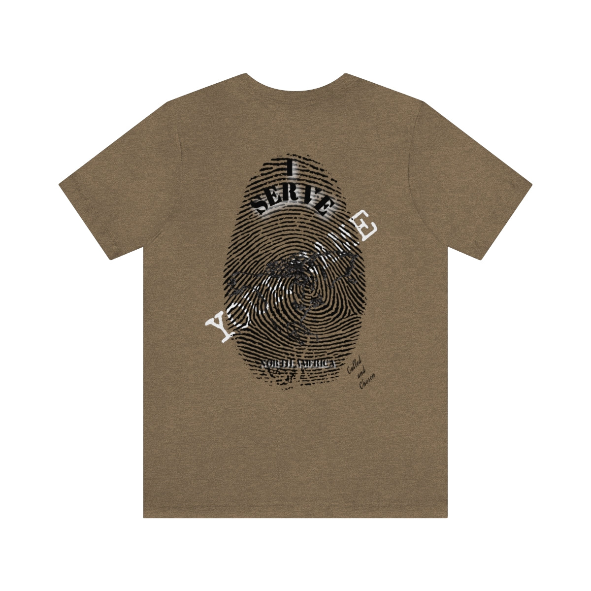 English || Adult Unisex I Serve North America Personalized Fingerprint Tee