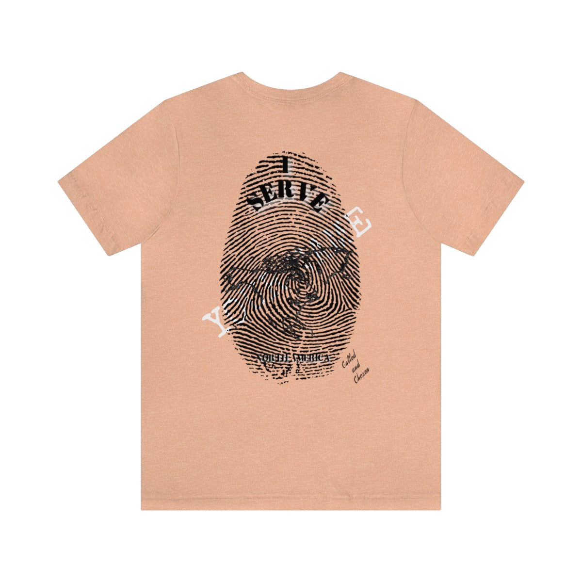 English || Adult Unisex I Serve North America Personalized Fingerprint Tee