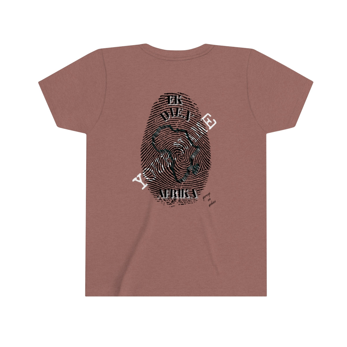 Afrikaans || Youth Unisex I Serve Africa Personalized Fingerprint T-Shirt