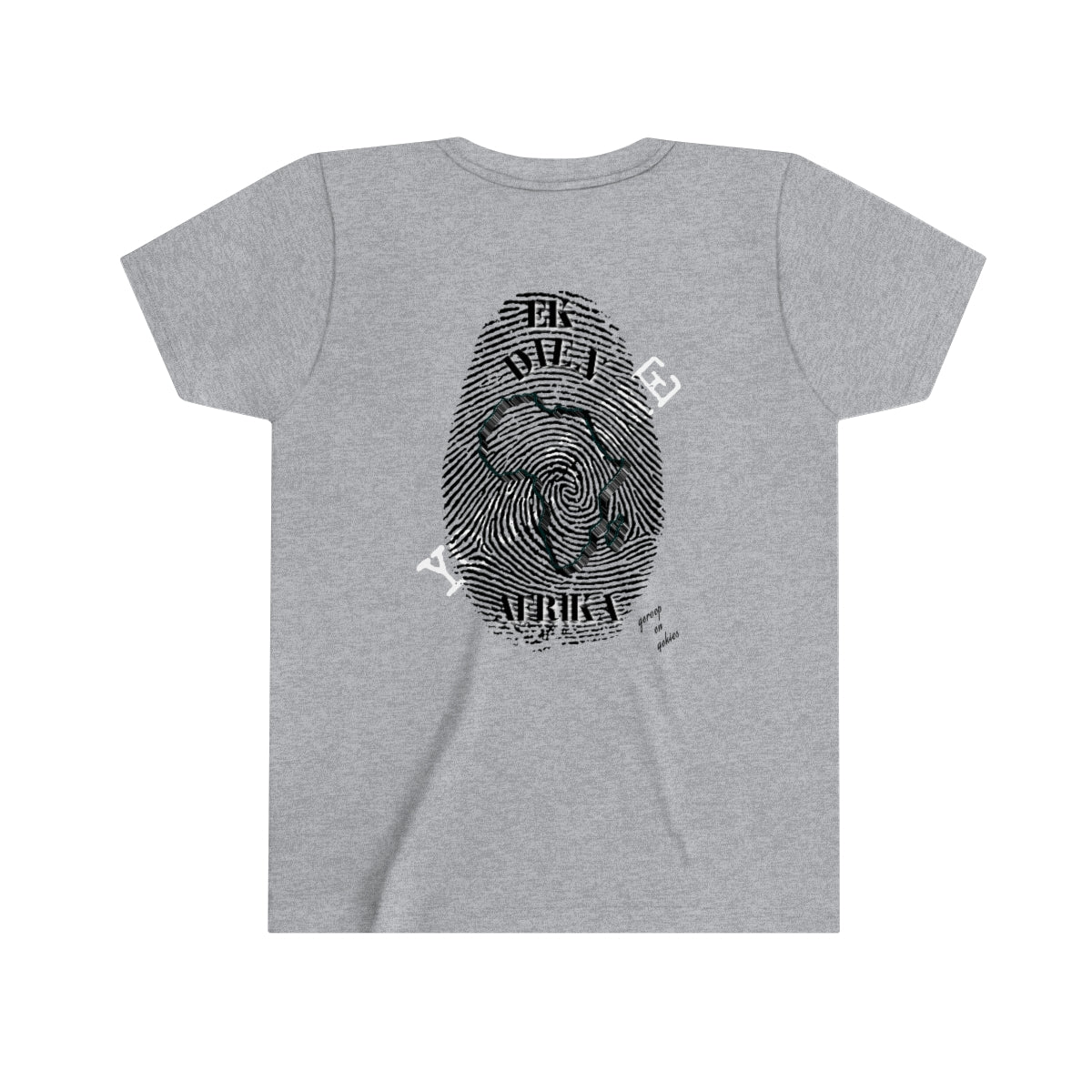Afrikaans || Youth Unisex I Serve Africa Personalized Fingerprint T-Shirt