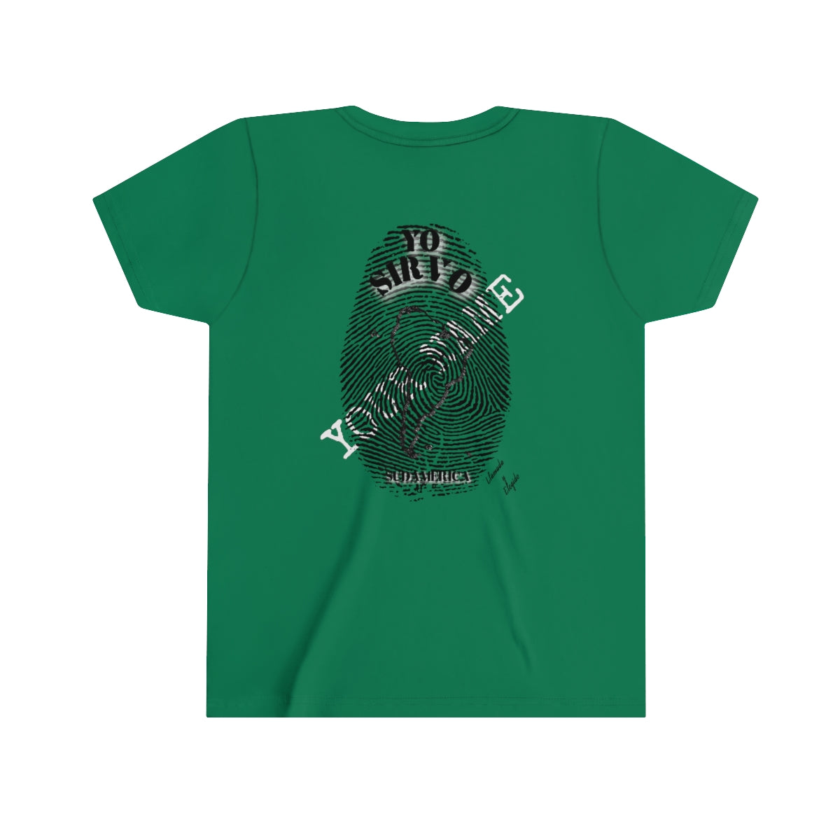 Spanish || Youth Unisex I Serve South America Personalized Fingerprint T-Shirt