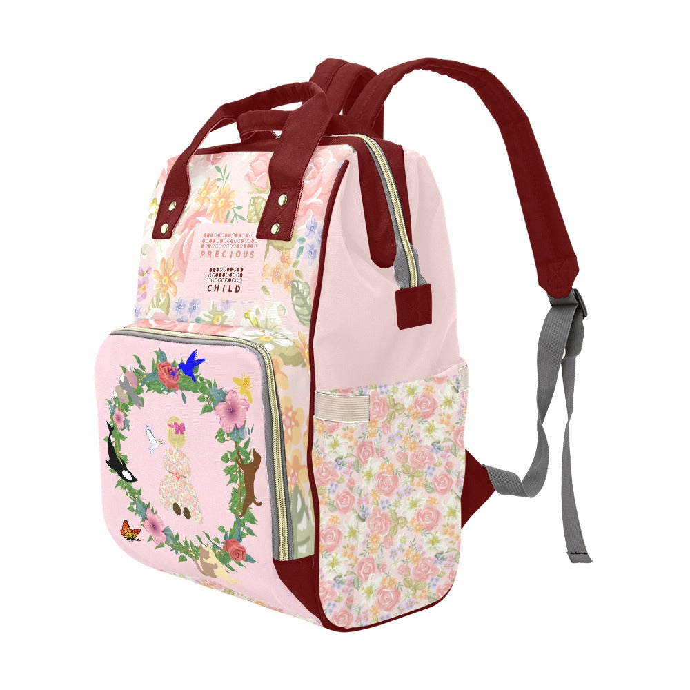 Braille || Precious Child Girl's Mommy & Daddy Diaper Backpack