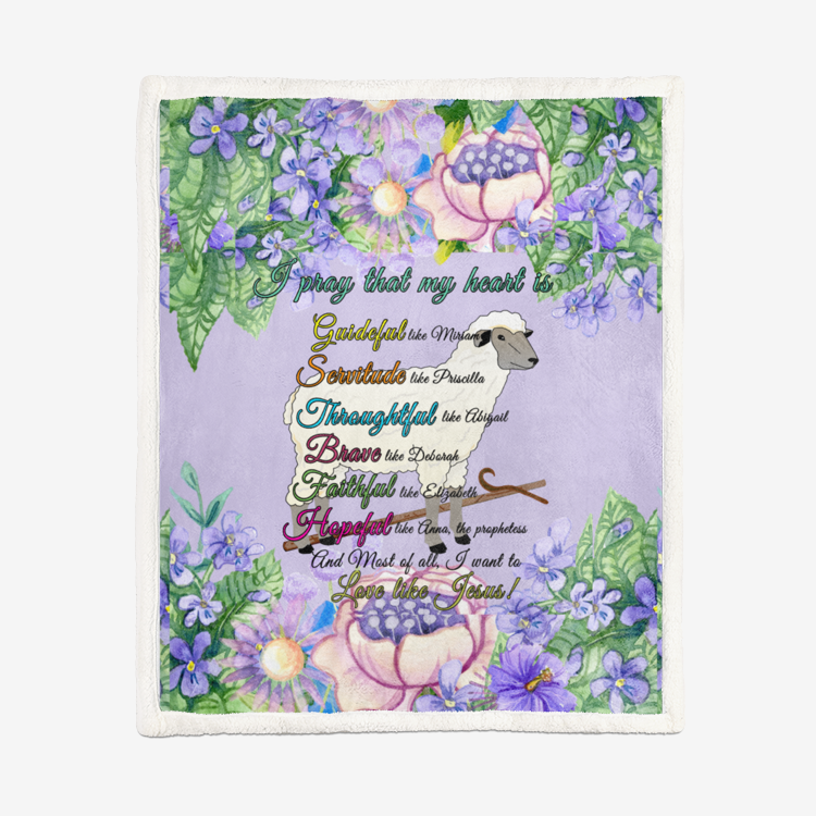 Girl's Love Like Jesus Soft Plush Blanket || Sheep