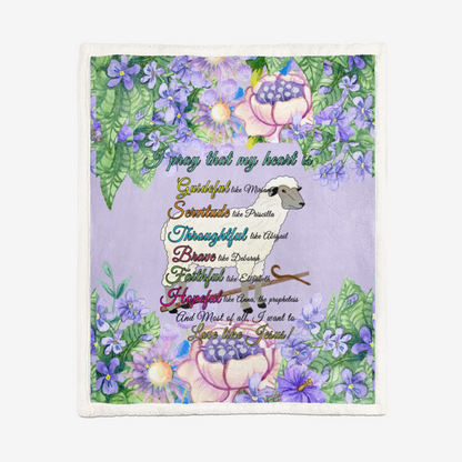 Girl's Love Like Jesus Soft Plush Blanket || Sheep