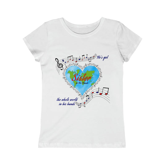 English || God's Got Me In His Hands Girl's Princess Tee