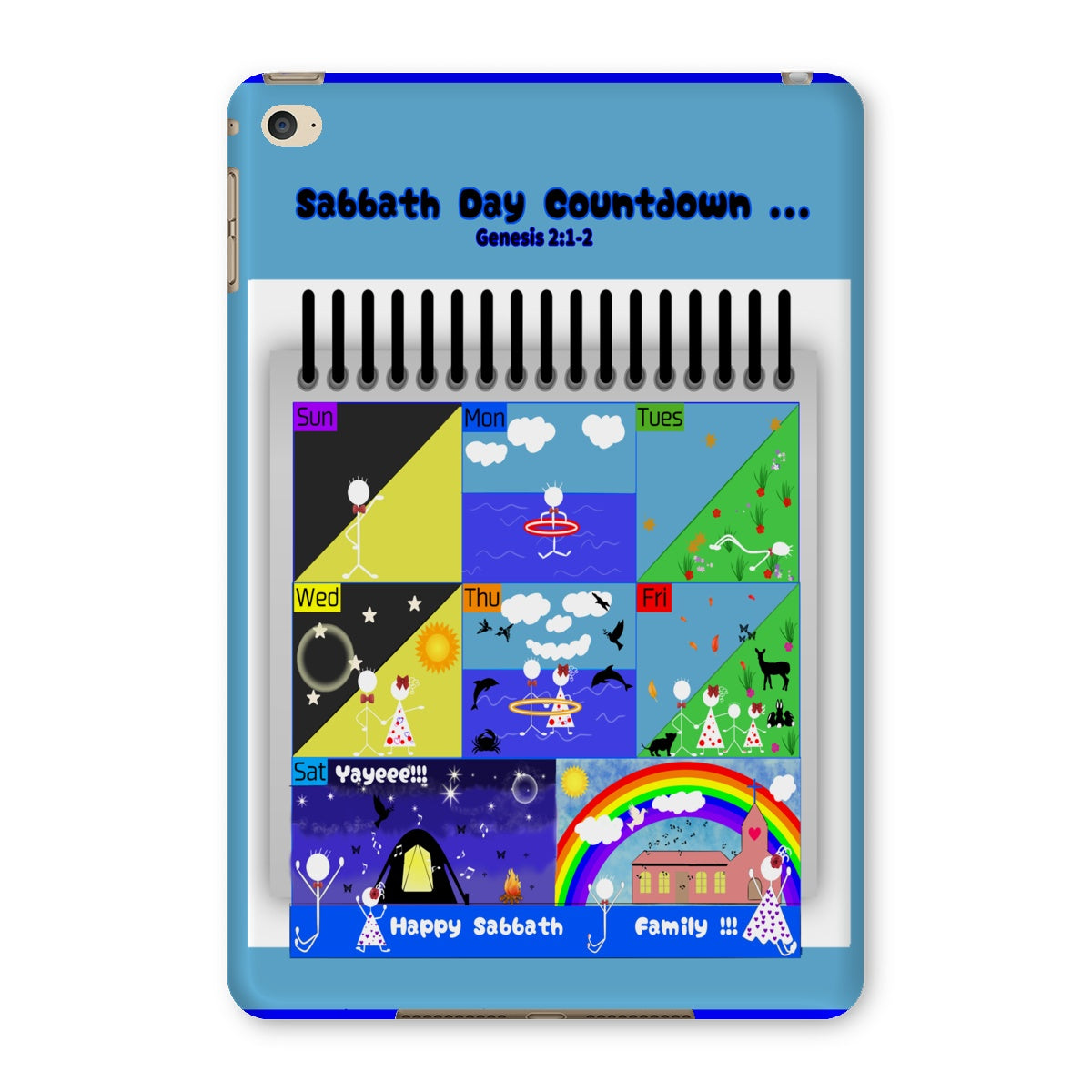 English || Sabbath Countdown || Duo iPad Case