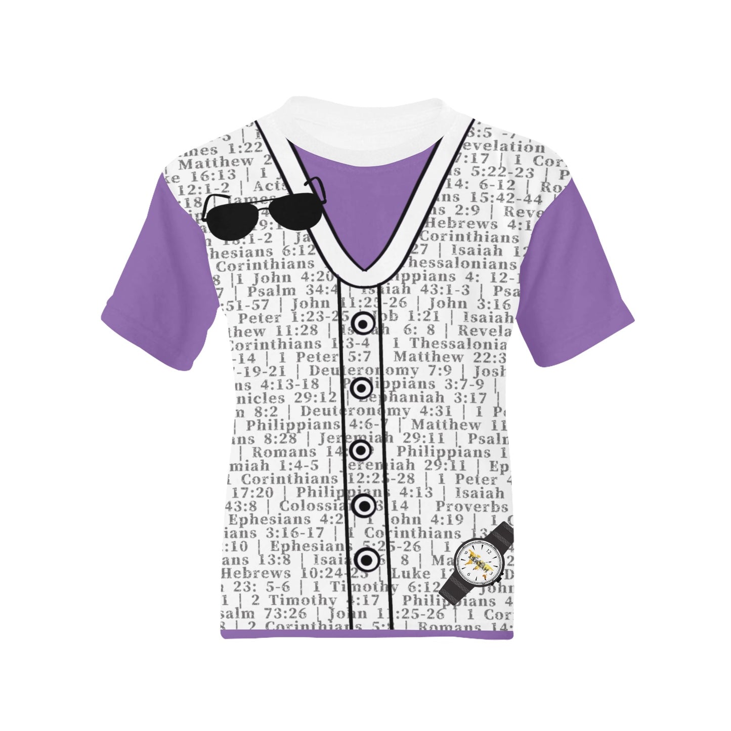 Youth Girl 1 Thessalonians 5:17 Covered T-Shirt